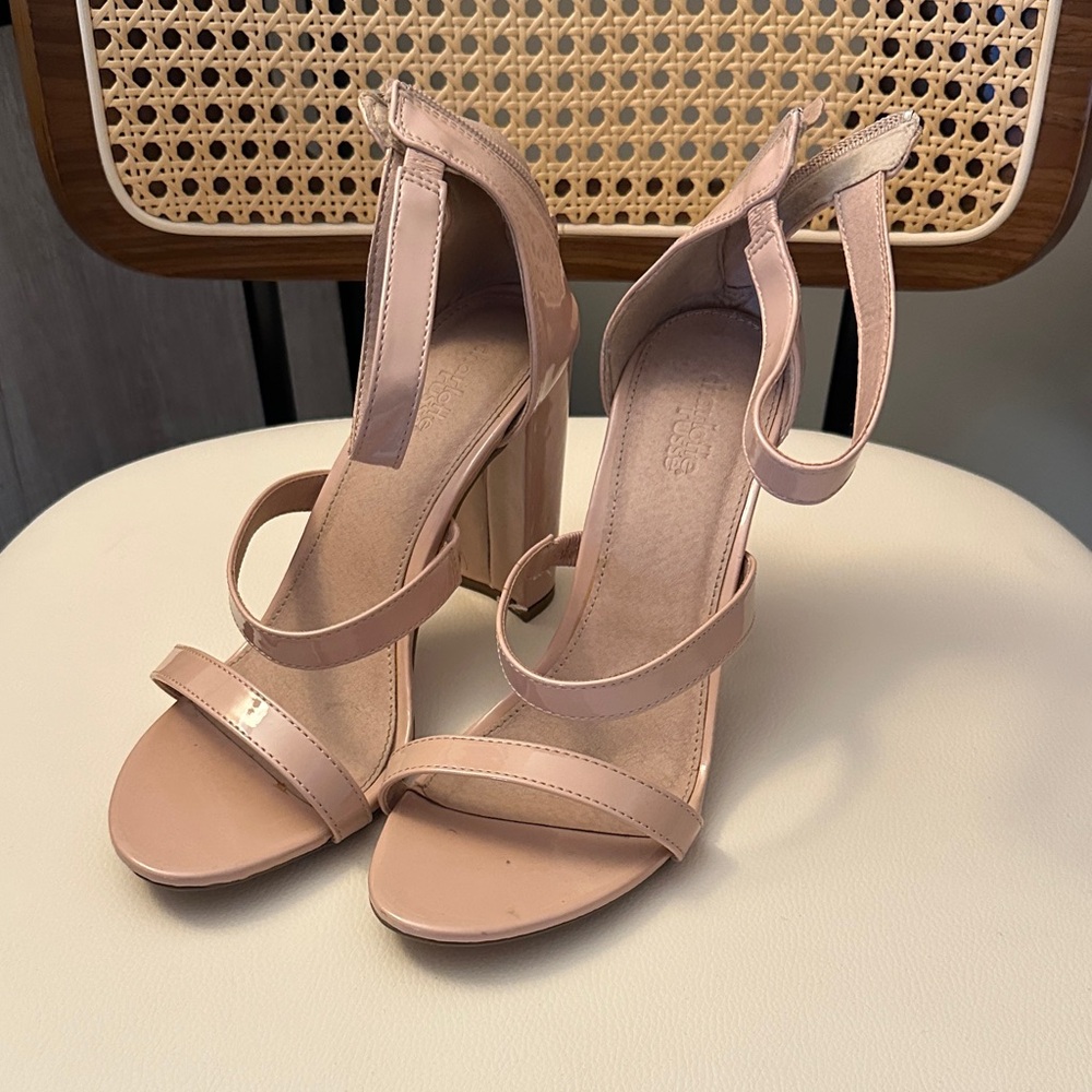 Women’s Nude/Blush Pink Strappy High Heel Sandals